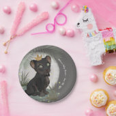 Baby shower van zwarte Panther Prince Papieren Bordje (Feest)