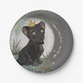 Baby shower van zwarte Panther Prince Papieren Bordje (Voorkant)