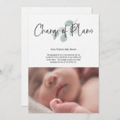 baby shower Verandering van plannen Facebook Kaart (Voorkant / Achterkant)