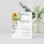 Baby shower Verandering van Plannen Zonnebloem Euc Briefkaart (Staand voorkant)