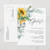 Baby shower Verandering van Plannen Zonnebloem Euc Briefkaart (Voorkant / Achterkant)