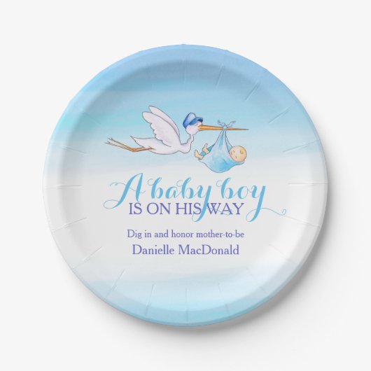 Baby shower verhalenleverder, baby bord (Voorkant)