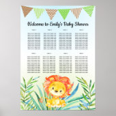 Baby shower verjaardagszitje poster (Voorkant)