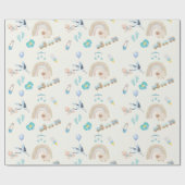 Baby shower verpakt papier | Babyjongens (Vlak)