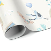 Baby shower verpakt papier | Babyjongens (Rol Hoek)