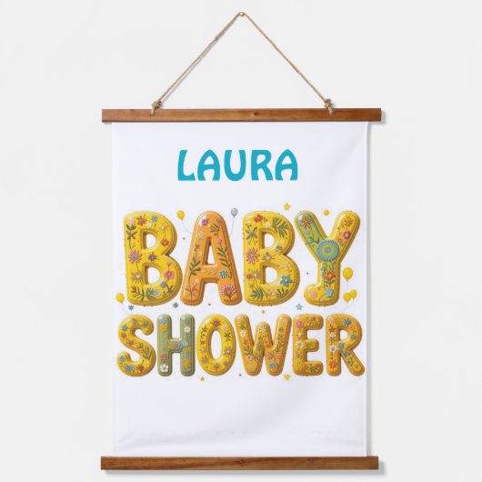 Baby shower verrassing hangend wandkleed (Voorkant)