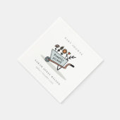 Baby shower vers geïmpliceerd blauw karton servet (Hoek)