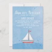 Baby shower verscheept hoy Het is een jongen Eenvo Kaart (Voorkant)