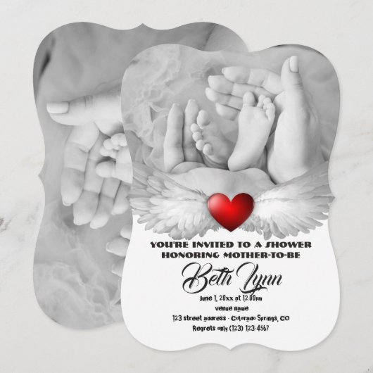 Baby Shower Verwacht Feest Bestemming Bestemming Kaart (Voorkant / Achterkant)