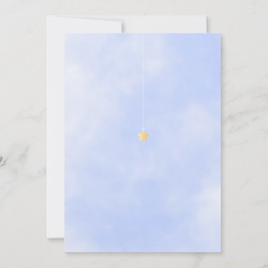 Baby Shower Verzending Op Afstand Jongen Blauw Kaart (Achterkant)