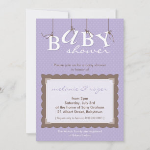BABY SHOWER VERZOEKT : baby letters 9P Kaart
