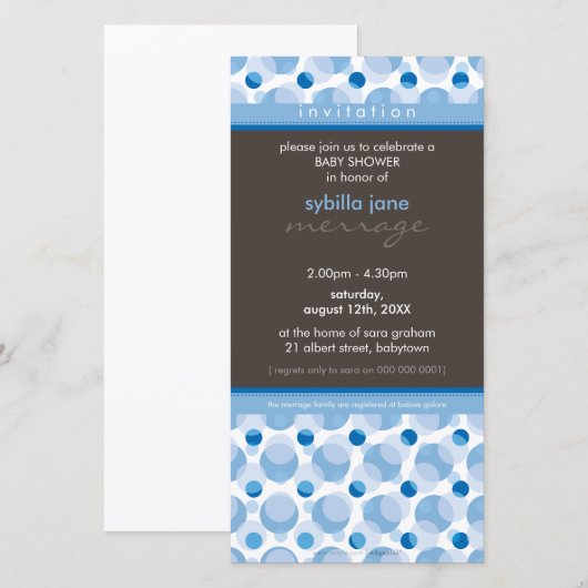 BABY SHOWER VERZOEKT : HALLO BABY 6 (Voorkant / Achterkant)