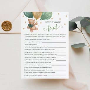 Baby shower vete spel Teddy Bear Kaart