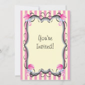 Baby shower Victoriaans Tea Party Uitnodiging (Achterkant)