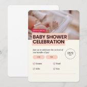 Baby shower vieren 🎉👶 kaart (Voorkant / Achterkant)