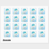 Baby shower-vierkante sticker (Vel)
