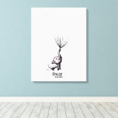 Baby shower Vingerafdruk Gastenboek - Canvas (Insitu (Houten vloer))