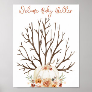 Baby shower Vingerprint Guestbook Poster