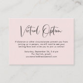 Baby shower Virtual Option Roze Informatiekaartje (Voorkant)