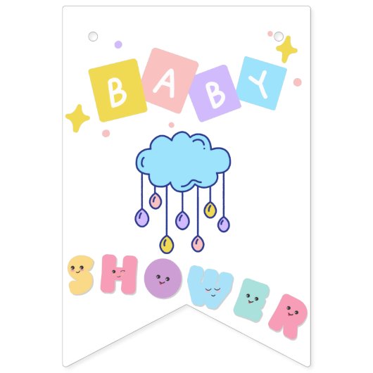 Baby Shower Vlaggenlijn Banner (Tweede vlag)