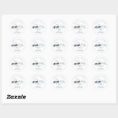  Baby shower vliegtuigjongen Dank u wel Ronde Sticker (Vel)