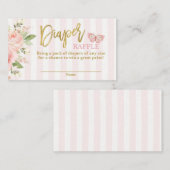 Baby shower vlinder Dapel Raffle Informatiekaartje (Voorkant / Achterkant)