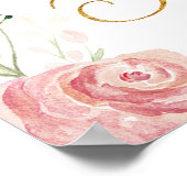 Baby shower vlinderbloemig meisje welkom bord poster (Hoek)