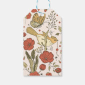 Baby Shower | Vlinders & Bloesems Poëtisch Bloemmo Cadeaulabel (Achterkant)