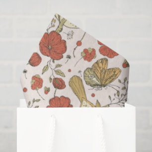 Baby Shower Vlinders & Bloesems Poëtisch Bloemmo Tissuepapier