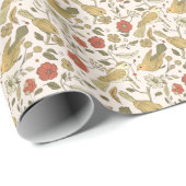 Baby Shower | Vlinders & Bloesems Poetische Bloeme Cadeaupapier (Rol Hoek)