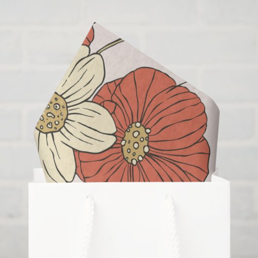 Baby Shower | Vlinders & Bloesems Poetische Bloeme Tissuepapier (Cadeauzakje)