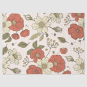 Baby Shower | Vlinders & Bloesems Poetische Bloeme Tissuepapier (Voorkant)