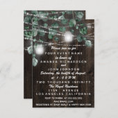 Baby shower Voet Rustic Green Wood Roos Kaart (Voorkant / Achterkant)