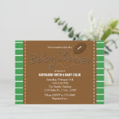 BABY SHOWER VOETBAL Sportfeest Uitnodiging (Staand voorkant)
