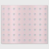 Baby shower Voeten Hart Roze Pastel Cadeaupapier (Vlak)