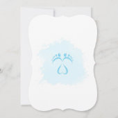 Baby shower voetstappen voor jongens kaart (Achterkant)