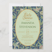 Baby shower Vogels Granaatappel Groene Bladeren Mo Kaart (Voorkant)