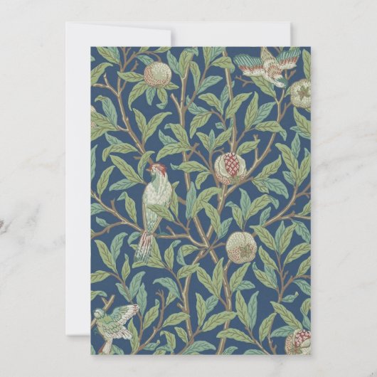 Baby shower Vogels Granaatappel Groene Bladeren Mo Kaart (Achterkant)