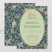 Baby shower Vogels Granaatappel Groene Bladeren Mo Kaart (Voorkant / Achterkant)