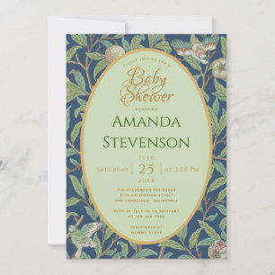 Baby shower Vogels Granaatappel Groene Bladeren Mo Kaart