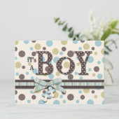 Baby shower voor afdrukken en 3D-look Kaart (Staand voorkant)