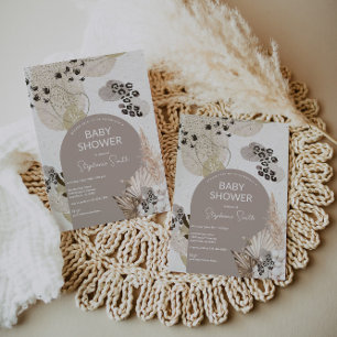 Baby shower voor afdrukken van luipaard kaart