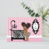 Baby shower voor Afrikaanse Amerikaanse Zebra Prin Kaart (Staand voorkant)