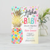 Baby shower voor ananas kaart (Staand voorkant)