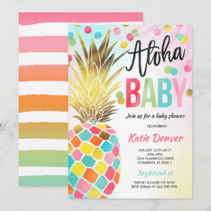 Baby shower voor ananas kaart