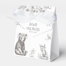 Baby shower voor Antiek bosdieren Bedankdoosjes