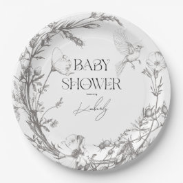 Baby shower voor Antiek bosdieren Papieren Bordje