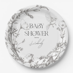 Baby shower voor Antiek bosdieren Papieren Bordje