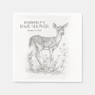 Baby shower voor Antiek bosdieren Servet