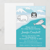 Baby shower voor Arctische dieren Kaart (Voorkant / Achterkant)